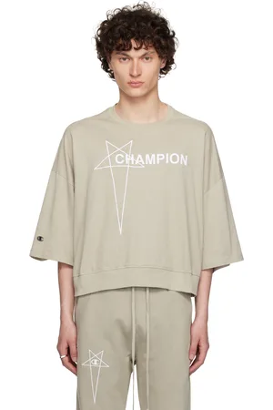 Rick Owens Off-White Champion Edition Tommy Cropped T-shirt