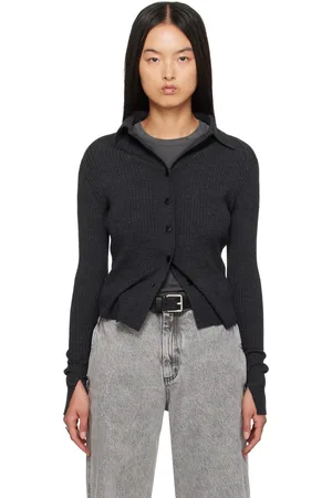 mfpen Gray Knitted Collar Cardigan
