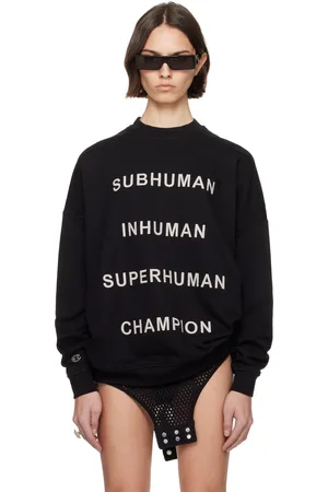 Rick Owens Black Champion Edition Jumbo Sweatshirt