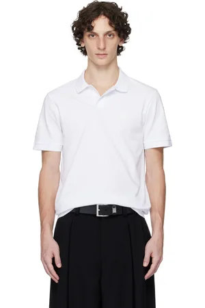 HUGO BOSS White Slim-Fit Stretch-Cotton Logo Patch Polo