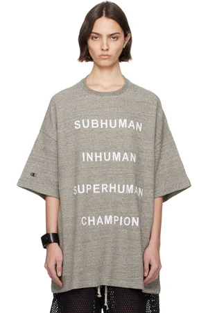 Rick Owens Gray Champion Edition Tommy T-shirt