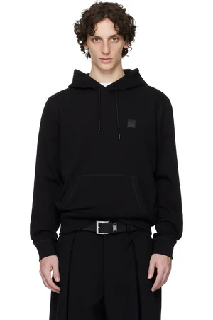 HUGO BOSS Black Regular-Fit Logo Patch Hoodie