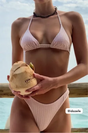 Stronger Textured Triangle Bikini Top