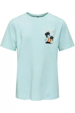 ONLY Drenge Kortærmede - Drenge Fit Palm T-shirts Bleg