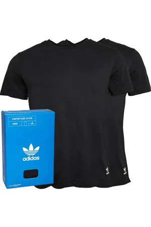adidas Herre Komfortable Fleksible Bomuld To-Pak Crew Neck T-Shirts /