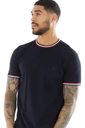 French Connection Herre Col Ringer T-shirt Marine