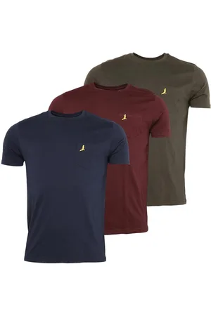 Brave Soul Herre T-shirts 3-pak Navy/Khaki/Burgundy