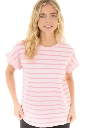 Bench T-shirt Velmina Pink Stripe til kvinder