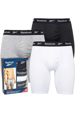 Reebok Herre Hogan Performance 3-pak Lange Trunks Sort/Hvid/Grå Melange