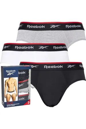 Reebok Herre Wiggins Performance 3-pak Underbukser Sort/Grå Melange/Hvid