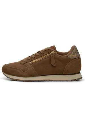 Woden Sneakers af ruskind til kvinder Ydun med lynlås 069 Latte