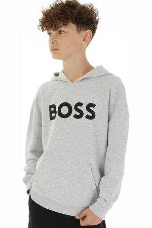 HUGO BOSS Drengenes Hoodie Chinagrå