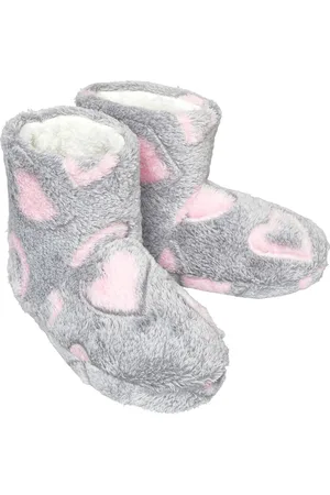 FLUID Piger Bootie Slippers med Hjerteprint Multi