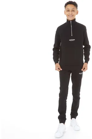JACK & JONES JACK & JONES Drenge Vesterbro Kvartær Lynlås Sæt Sweatshirt Og Joggingbukser Sæt