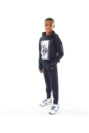 U.S. Polo Assn. Drenge Stor Box OTH Hoodie Træningsdragt Mørk Safir