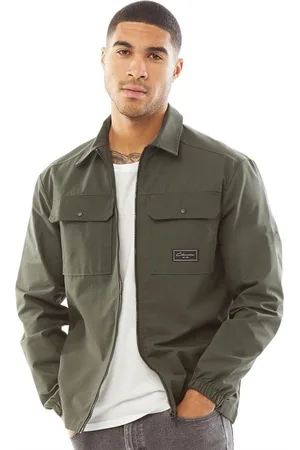 Closure London Herre Utility Overshirt Khaki