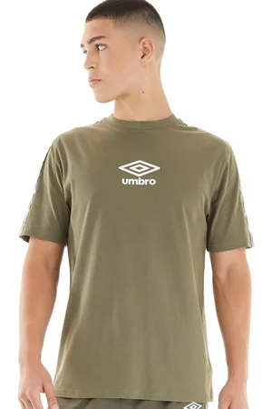 Umbro Herre Aktiv Stil Lille Logo Tape T-shirt /Hvid