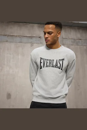 Everlast Herre Ikoniske Maksimeret Sweatshirt Lysegrå Mel