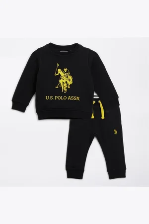 U.S. Polo Assn. Sæt med joggingbukser og trøje med bue til baby Drenge