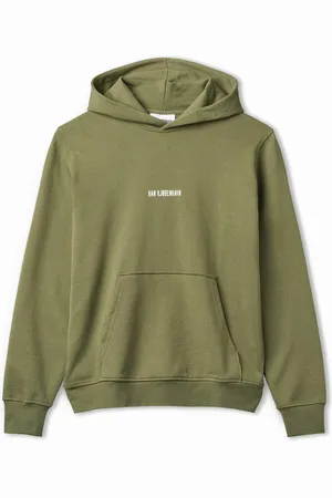 HAN Kjøbenhavn Herre Logo Font Regulær Hoodie Hærgrøn