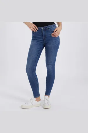 ONLY Dame Skinny Jeans Mørkeblå Denim