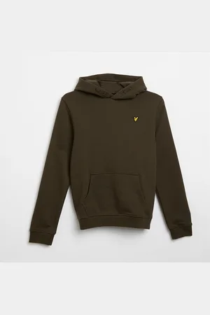 Lyle & Scott Drengenes Trøje Med Hætte W485 Oliven