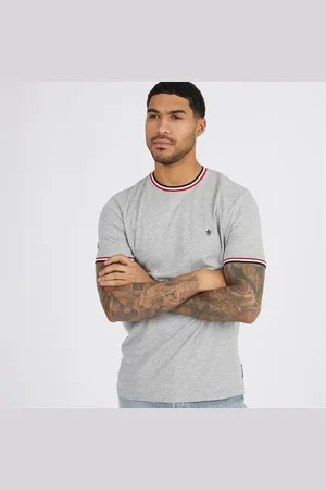 French Connection Herre Ringer T-shirt Lysegrå Melange