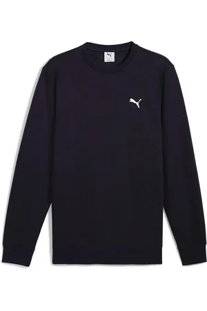 PUMA Herre Essentials Lille Logo Rundhals Trøje Mørkeblå