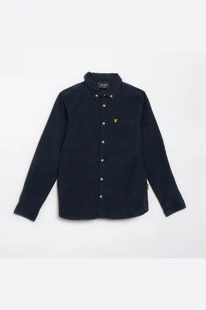 Lyle & Scott Drengenes Nålcord Skjorte Z271 Mørkeblå