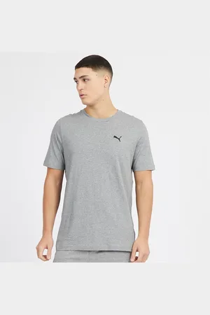 PUMA T-shirt med lille logo Herre Mellemgrå Melange