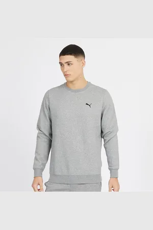PUMA Hættetrøje til Herre Small Logo Crew Mellemgrå Meleret