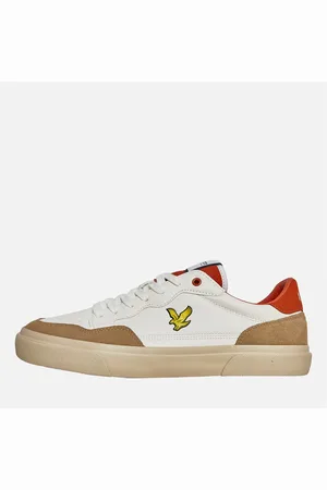 Lyle & Scott Hvid/Orange Bora Sneakers til herre