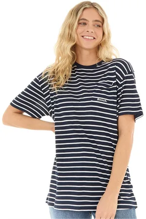 Bench T-shirt Nouria Blå/Hvid til Kvinder