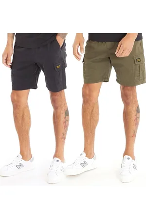 Closure London Herre To-Pak Utility Cargo Shorts Sort/Khaki