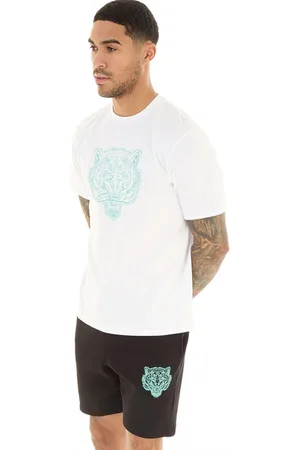 Closure London Herre Fury T-shirt og Shorts Sæt Hvid/Sort