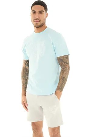 Closure London Herre Fury T-shirt og Shorts Sæt Pastel Blå/Lysegrå
