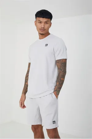 Brave Soul Herre Falco T-shirt og shorts sæt Sølvgrå