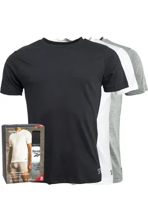 Reebok Herre Santo T-Shirts 3-pak Sort/Grå Melange/Hvid