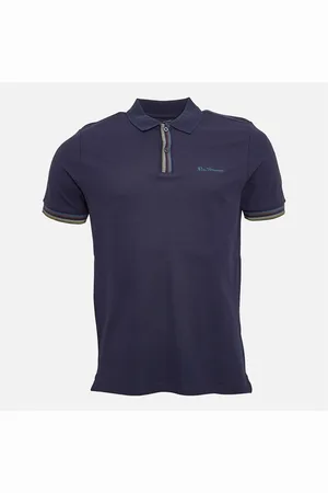 Ben Sherman Herre Placket Interest Kortærmet poloer Marineblå