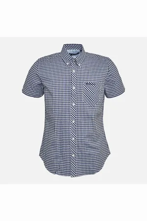 Ben Sherman Herre Skjorter med korte ærmer Mørk Blå