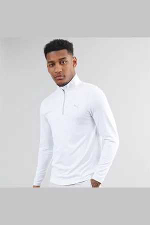 PUMA Herre Golf Icon 2.0 1/4 Zip Left Chest T-shirts med lange ærmer