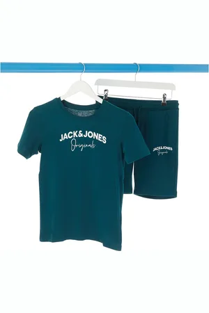JACK & JONES JACK & JONES Drenge Corp Trend T-shirt og Shorts Sæt Mørkeblå
