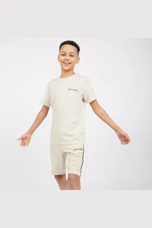 JACK & JONES JACK & JONES Drenge Kai T-shirt Og Shorts Sæt Månestråle