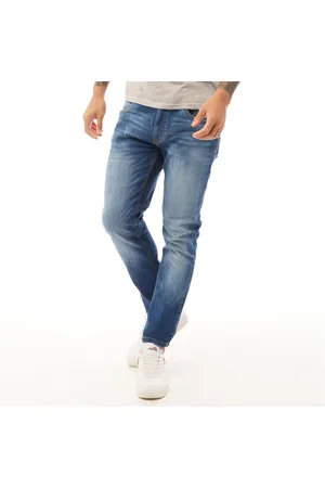Duck and Cover Herre Tranfold Slim Fit Jeans Stonewash