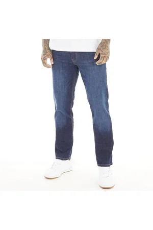 Crosshatch Herre Chas Jeans Med Lige Ben
