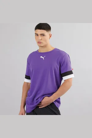 PUMA Herre TeamRISE Trænings T-shirt Prism Violet/ Sort/ Hvid