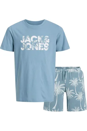 JACK & JONES JACK & JONES Drenge Blomster T-shirt Og Shorts Sæt Bjerg Forår