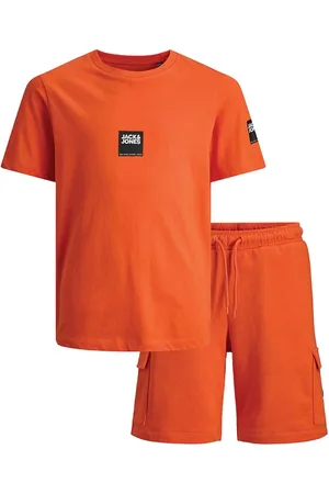 JACK & JONES JACK & JONES Drengenes T-shirt og shorts sæt flamme