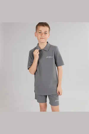 JACK & JONES JACK & JONES Drenge Basis Lynlås Polo Og Shorts Sæt Castlerock