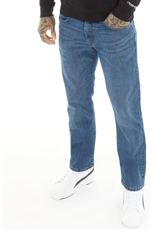 Crosshatch Herre Bandol Jeans Med Lige Ben